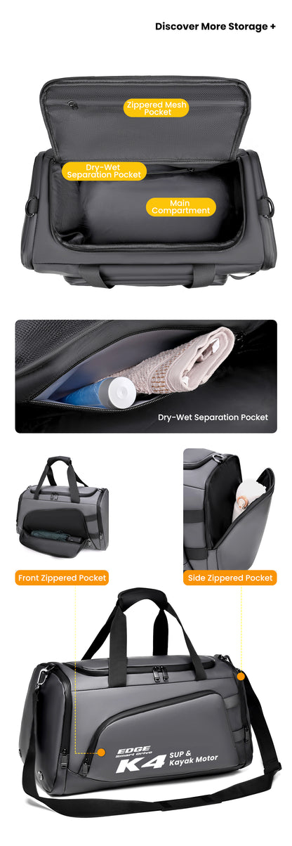 K4 Dedicated Carrying Bag | Grey or Soft Green for Paddleboard/Kayak Motor and Battery